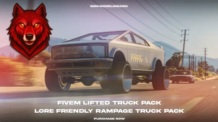 FiveM Lifted Truck Pack: 12 RAMPAGE Trucks, 500+ Parts